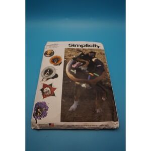 Simplicity S9582 Pet Elizabethan Collar Sewing Pattern Dog Cat Donut Flower S-L